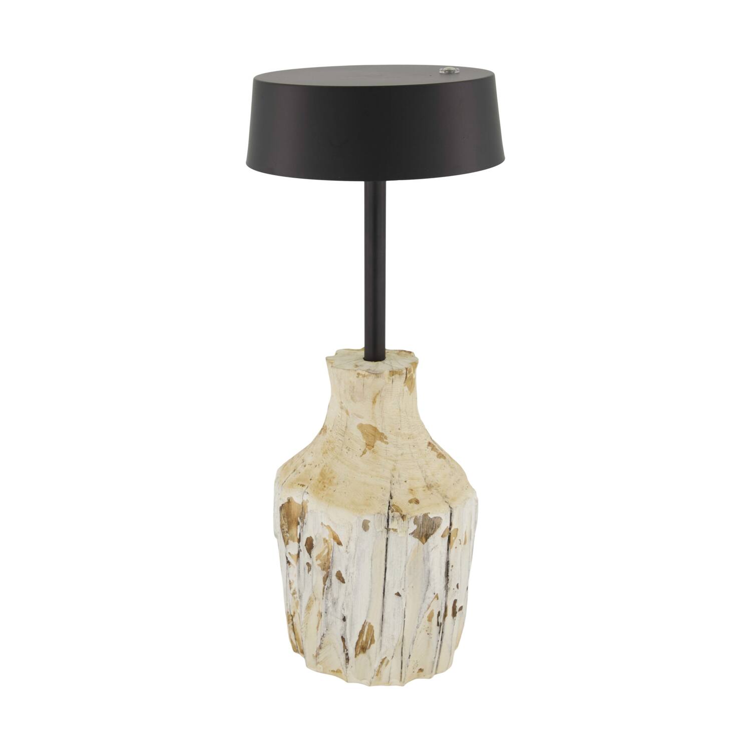 Table lamp rechargeable incl. cable metal on feet 13x13x32cm - White