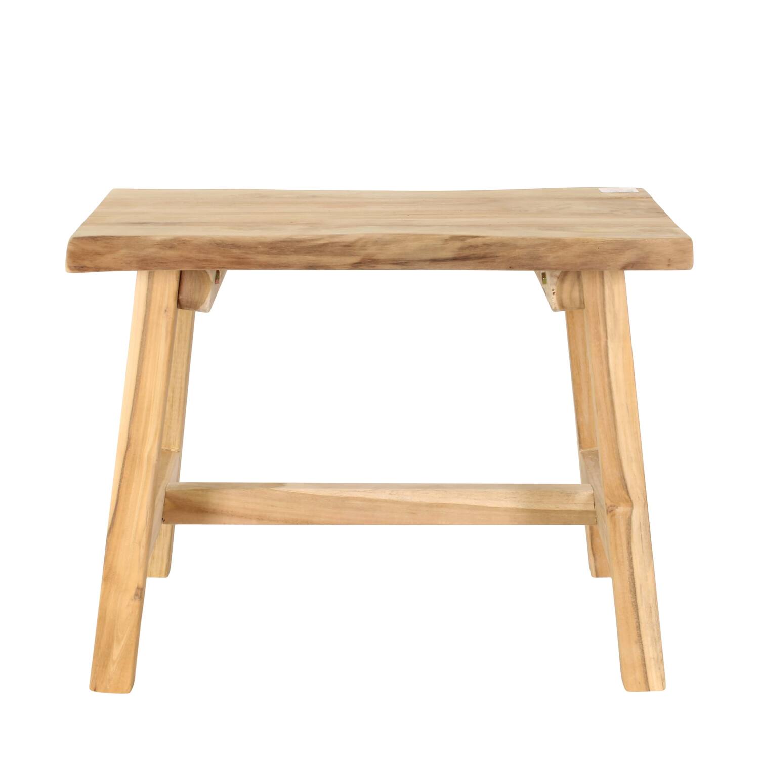 Side table organic teak wood 58x35x45cm KD