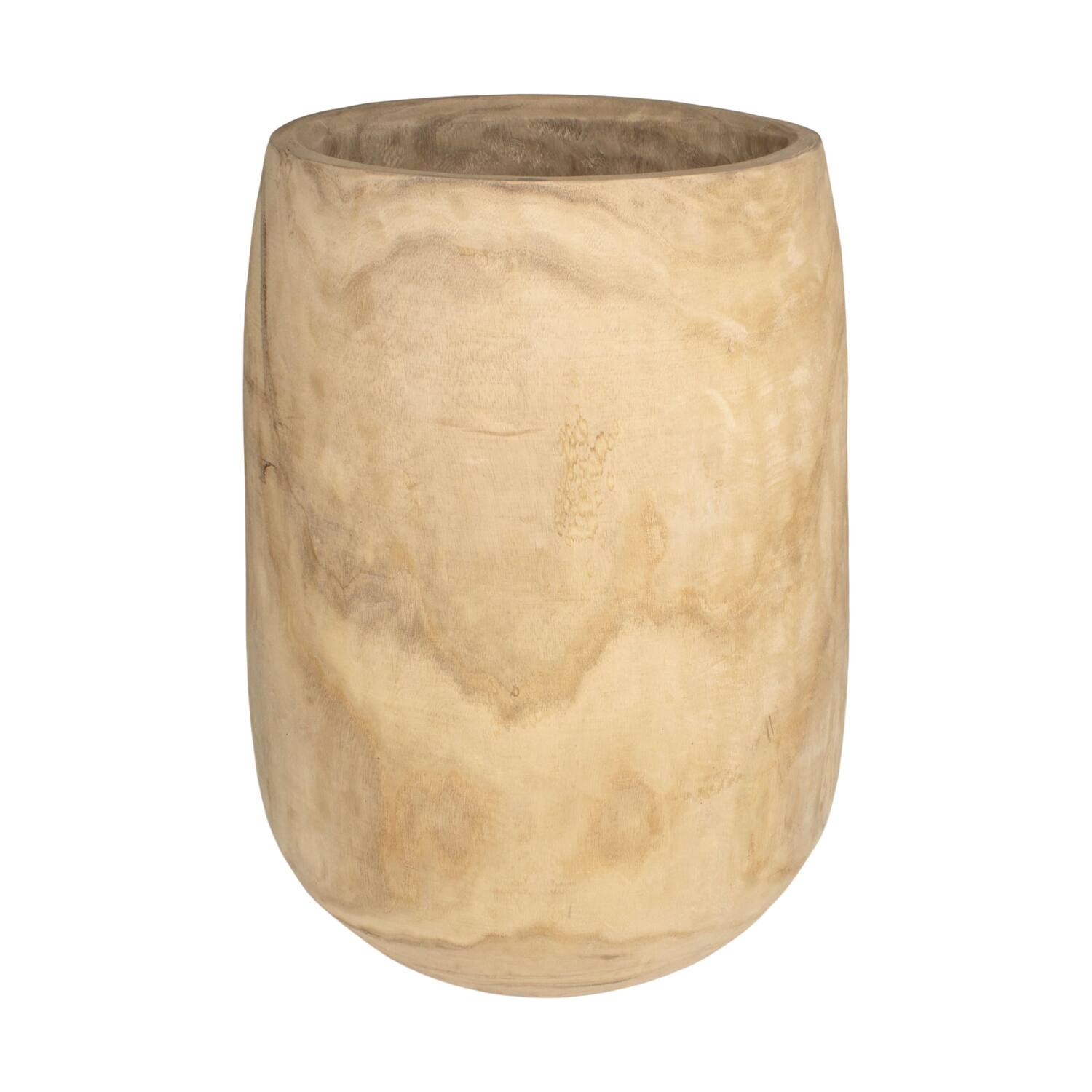 Planter paulownia wood 39x39x64cm - Natural