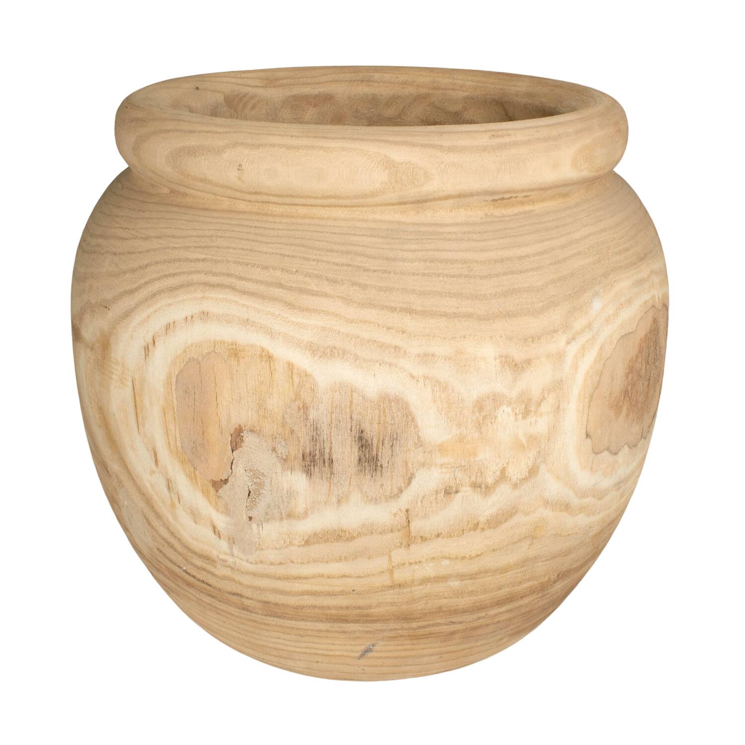 Planter paulownia wood 39x39x44cm - Natural