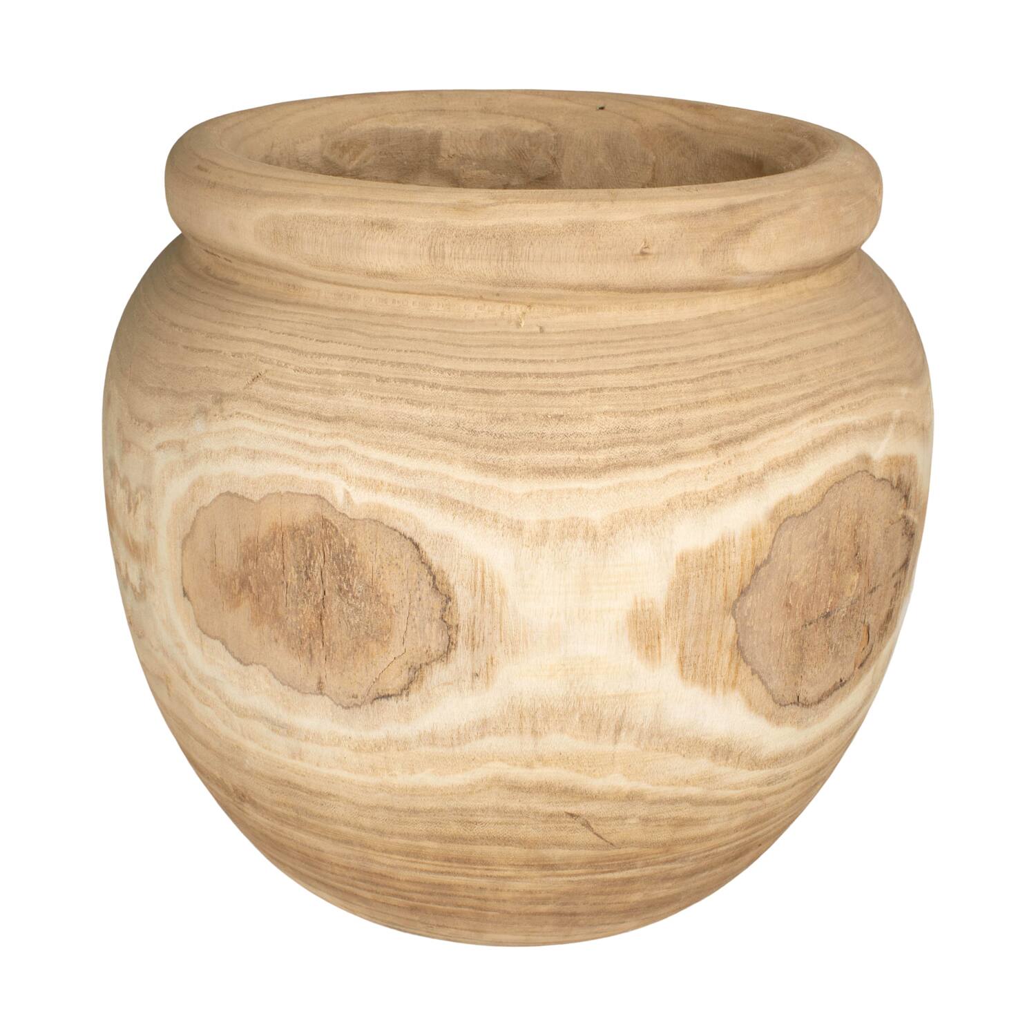 Planter paulownia wood 39x39x44cm - Natural