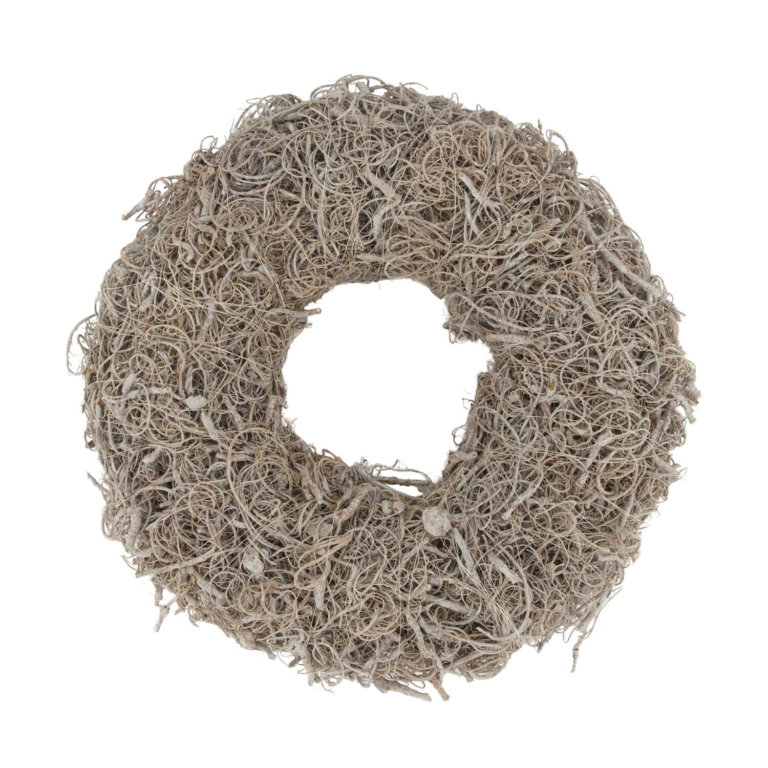 Wreath curly moss nature 25x25x6cm