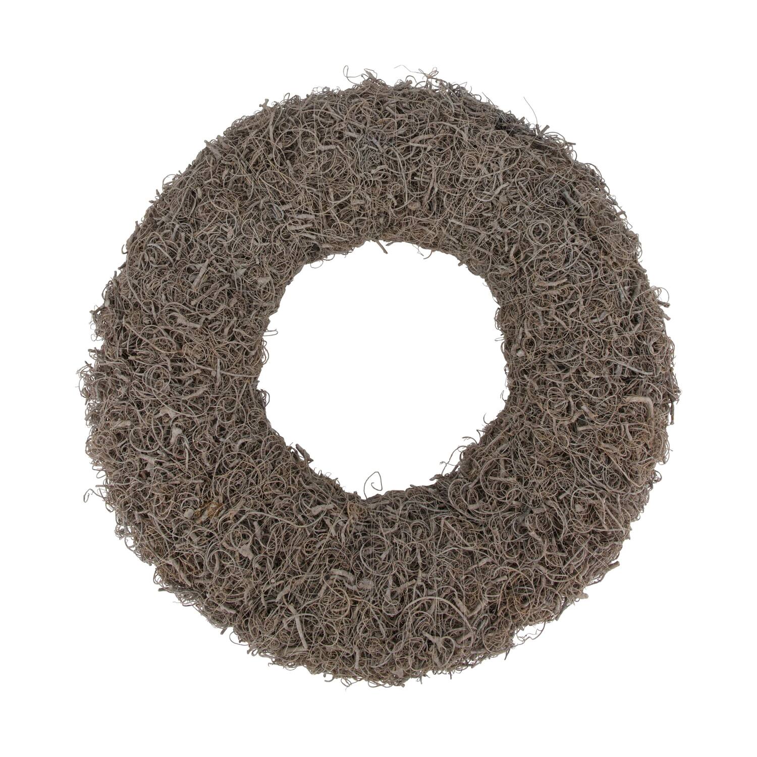 Wreath curly moss nature 58x58x11cm - Grey