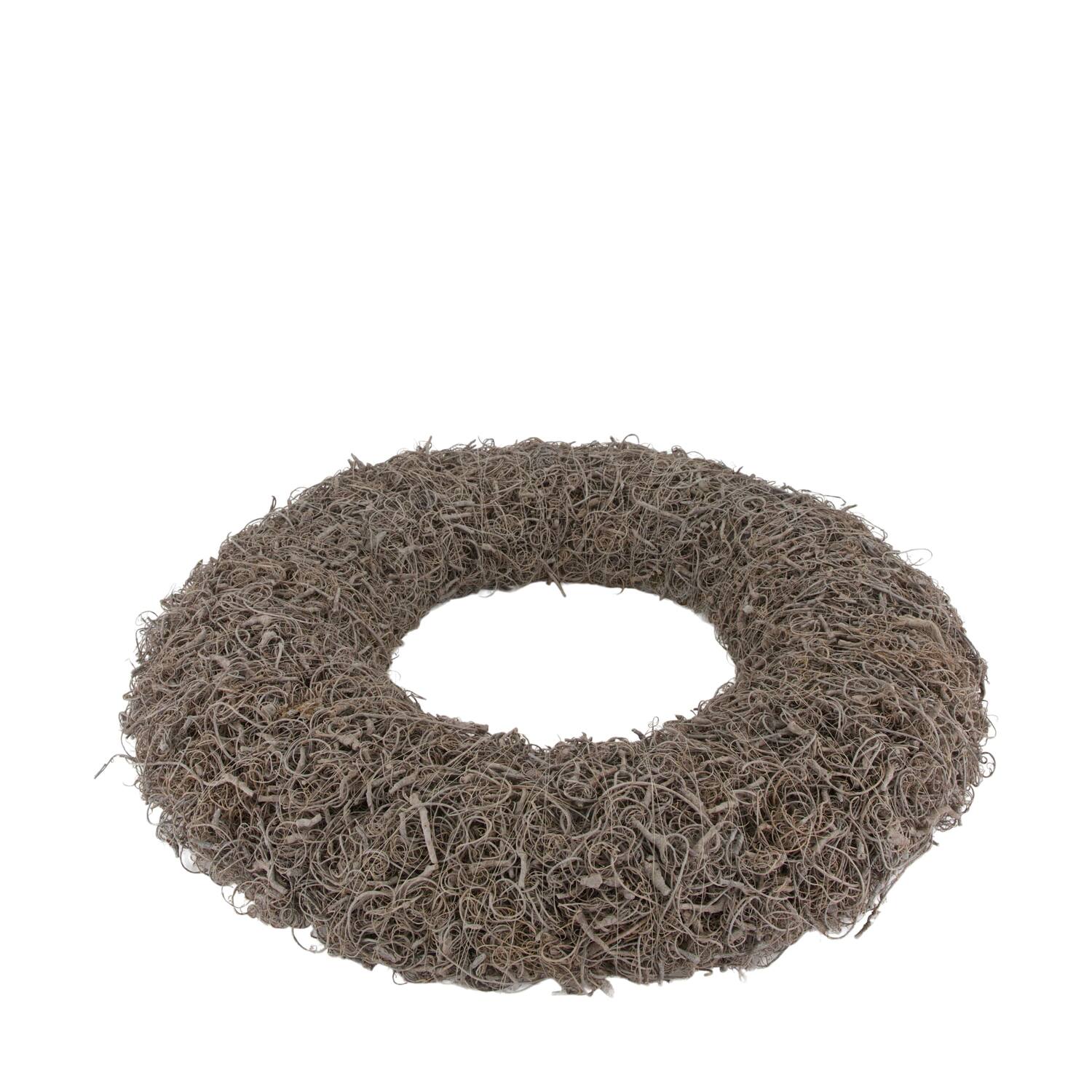 Wreath curly moss nature 58x58x11cm - Grey