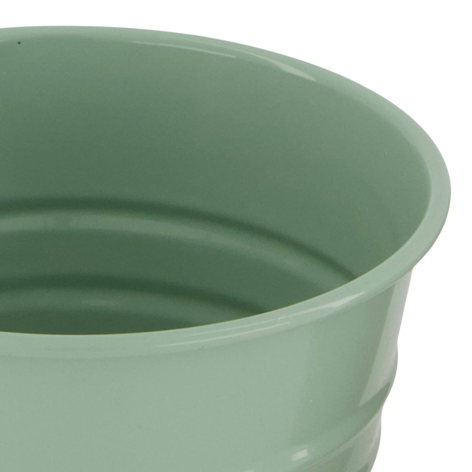 Planter round metal 17x17x16cm - Green