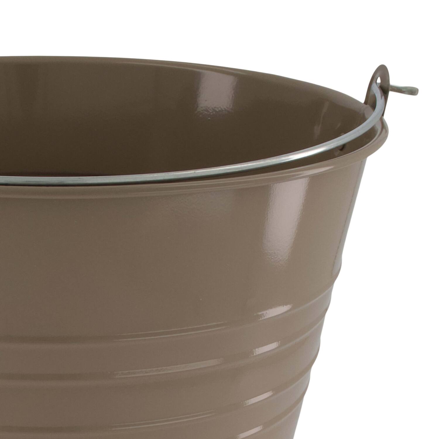 Bucket round metal with handle 30x30x27cm