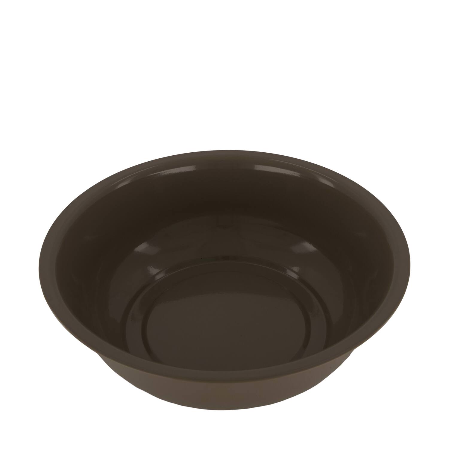 Bowl round metal 34x34x9.5cm - Brown