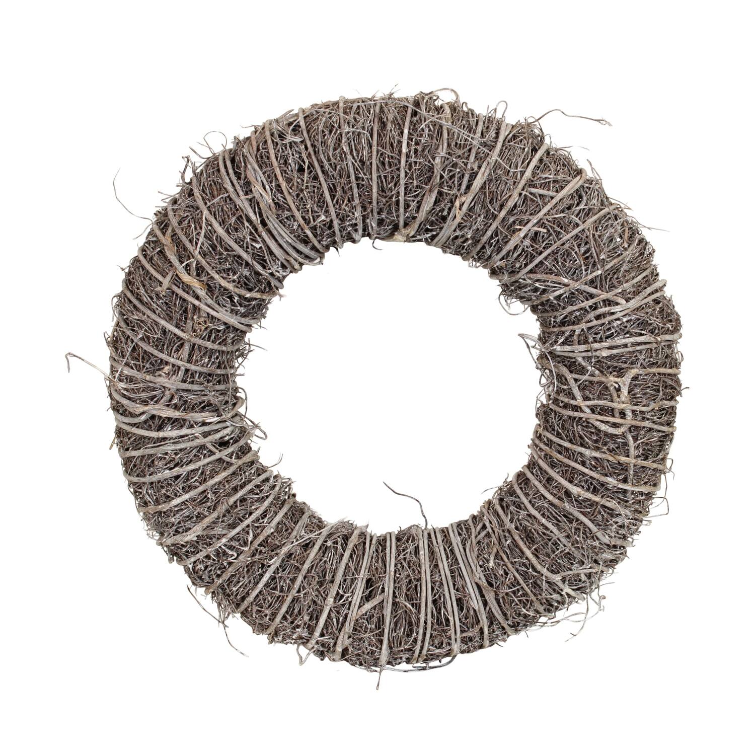 Wreath rattan 58x58x15cm - White
