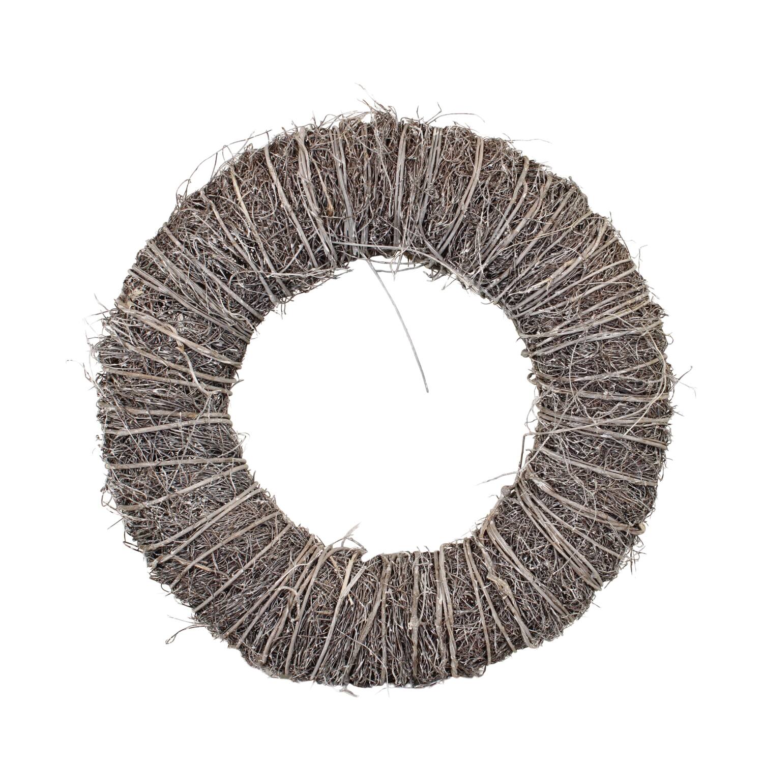 Wreath rattan 58x58x15cm - White