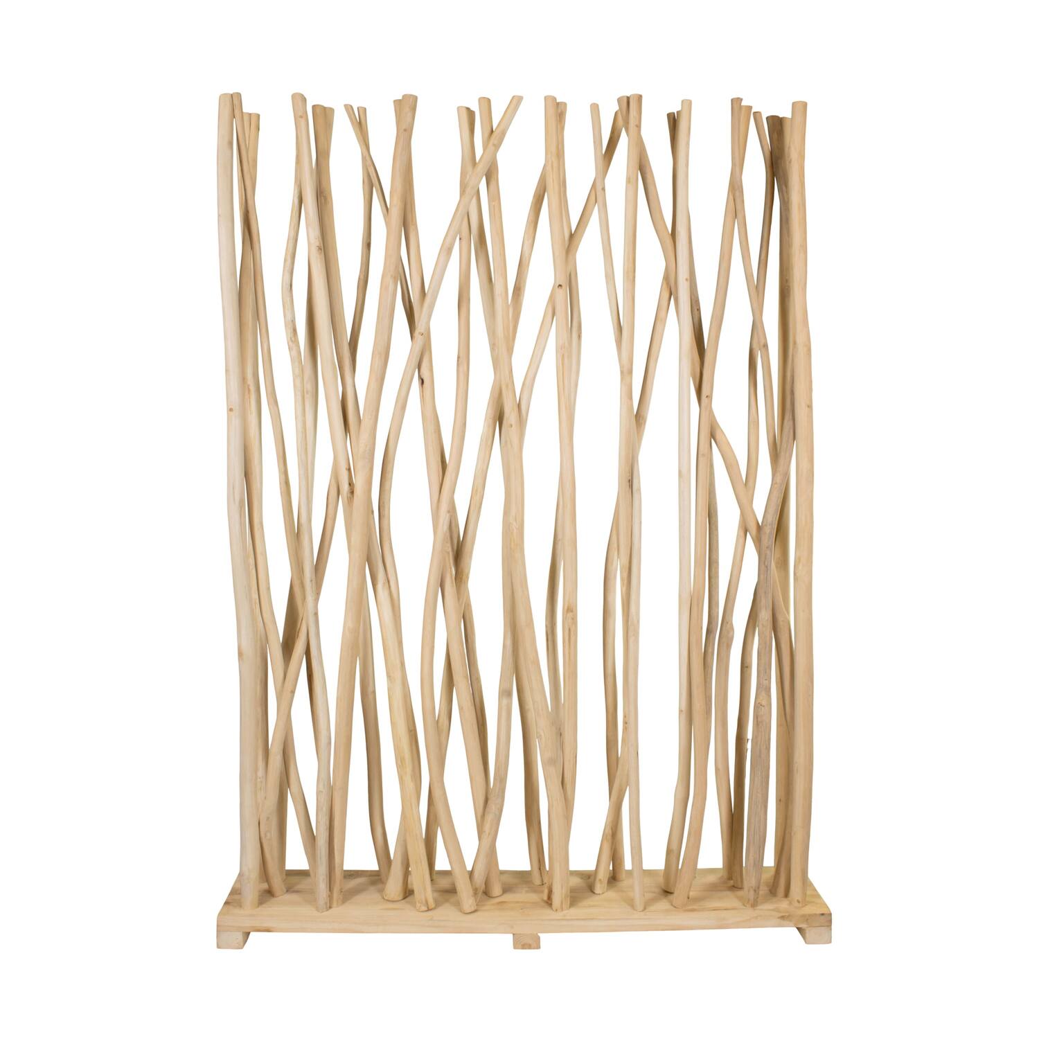 Divider teak wood on stand 118x20x160cm - Natural