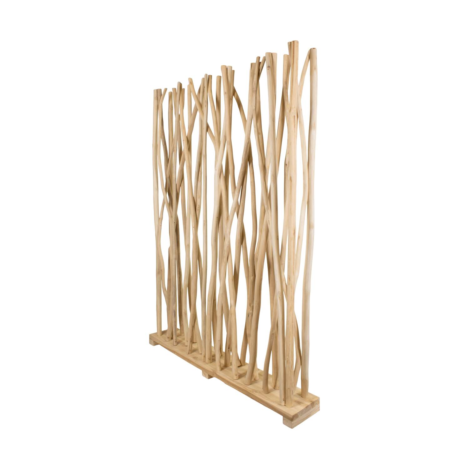 Divider teak wood on stand 118x20x160cm - Natural