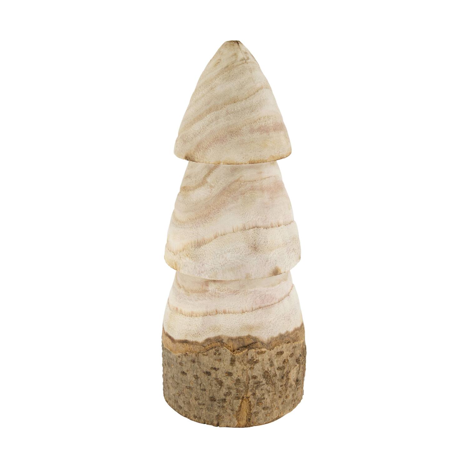 Statue tree paulownia wood 16x16x38cm - Natural