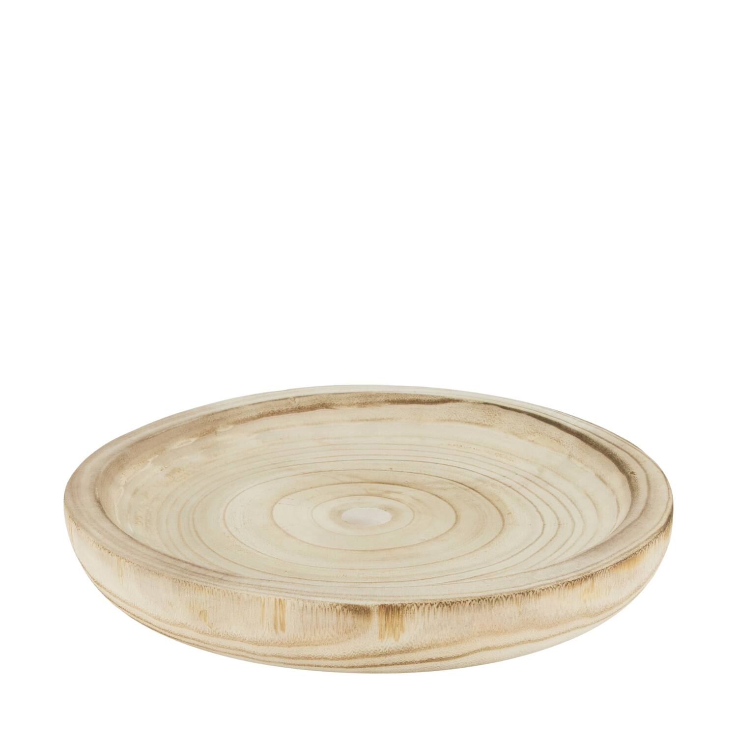 Tray round paulownia wood 28x28x4cm