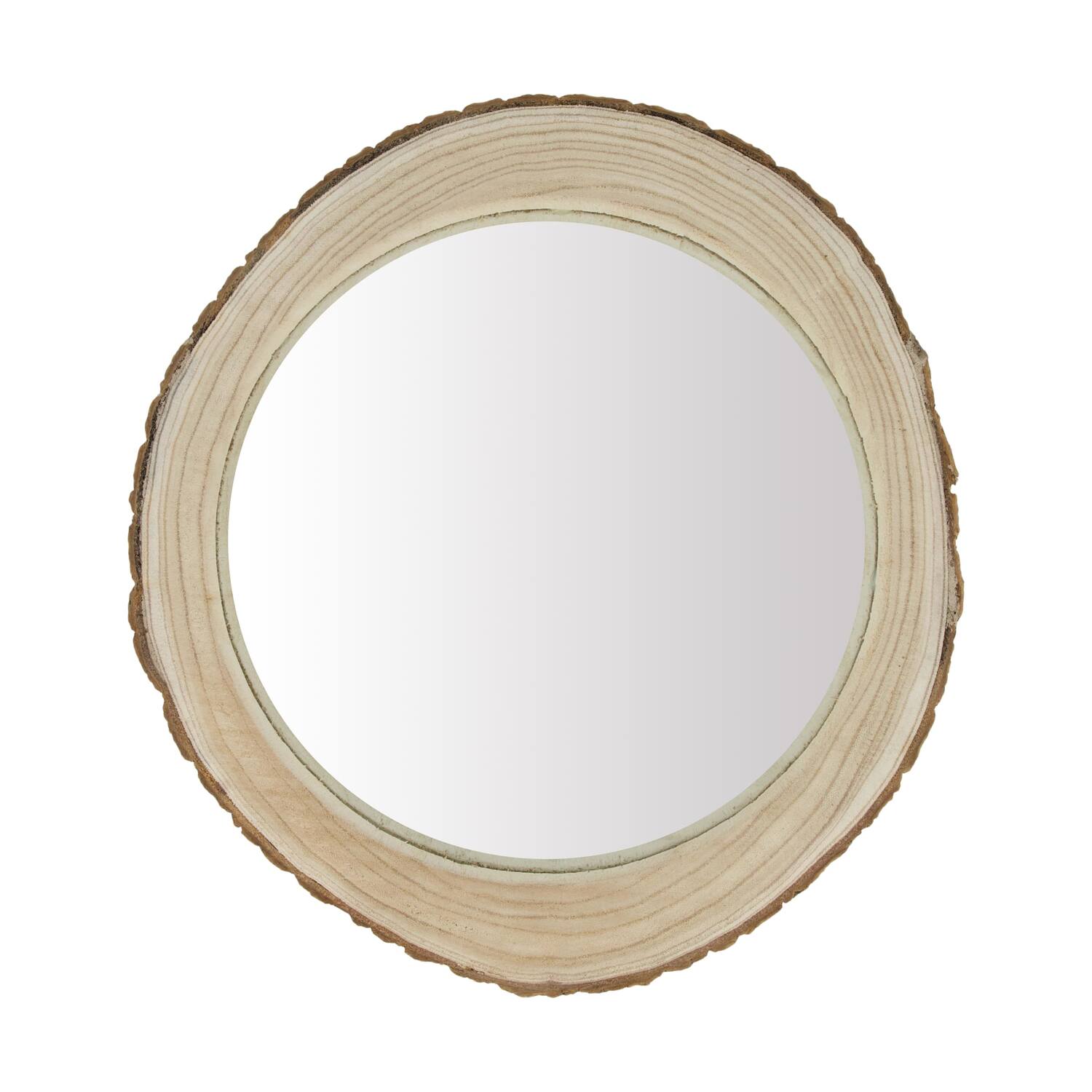 Mirror paulownia wood 38x38x4cm - Natural