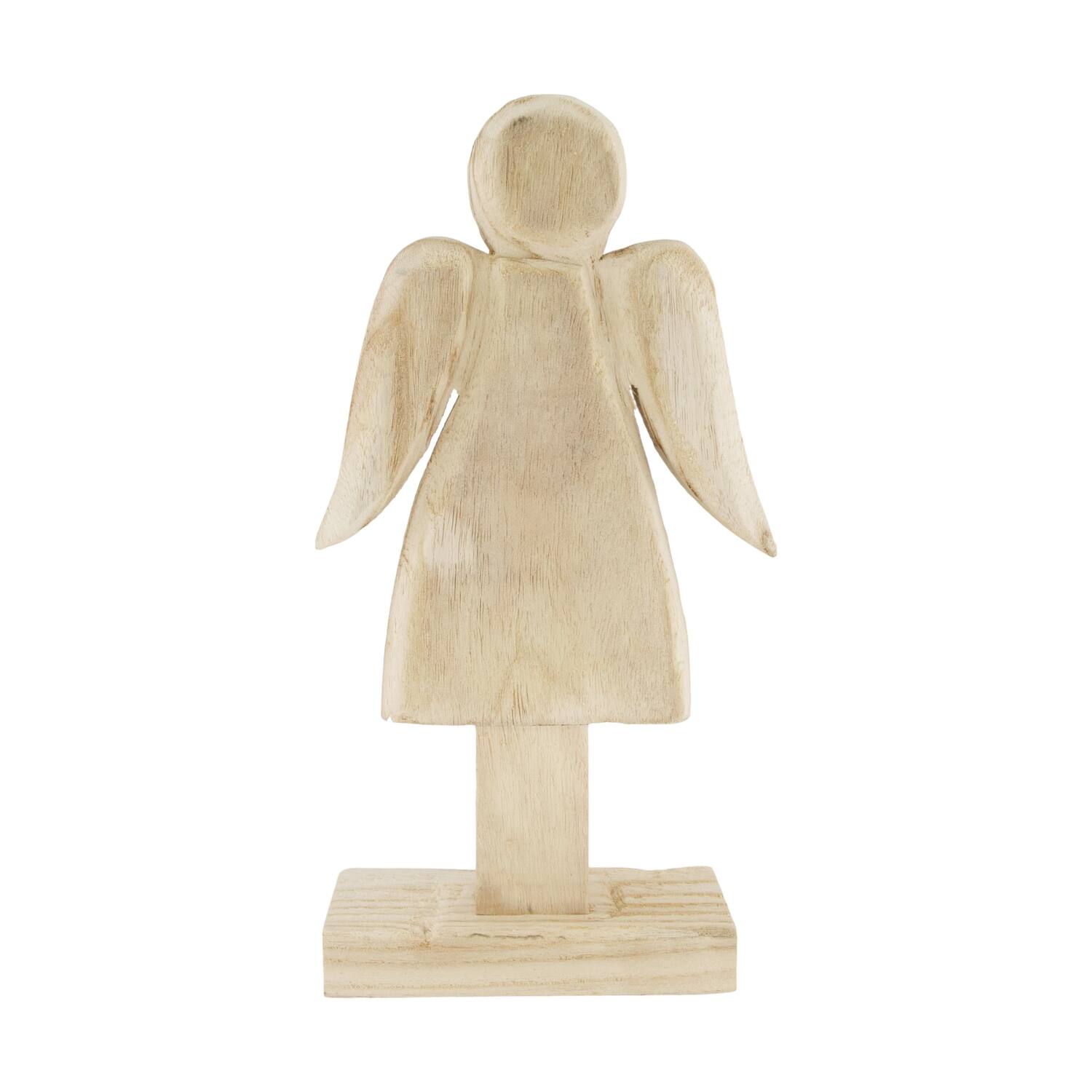 Angel paulownia wood on feet 20x9x38cm