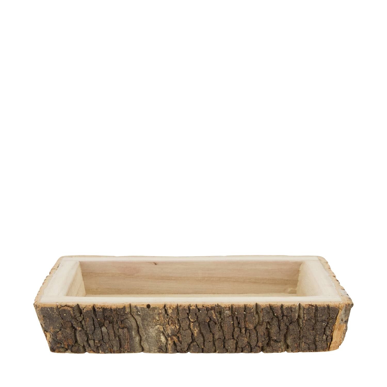 Tray rectangular paulownia wood 28x18x5cm