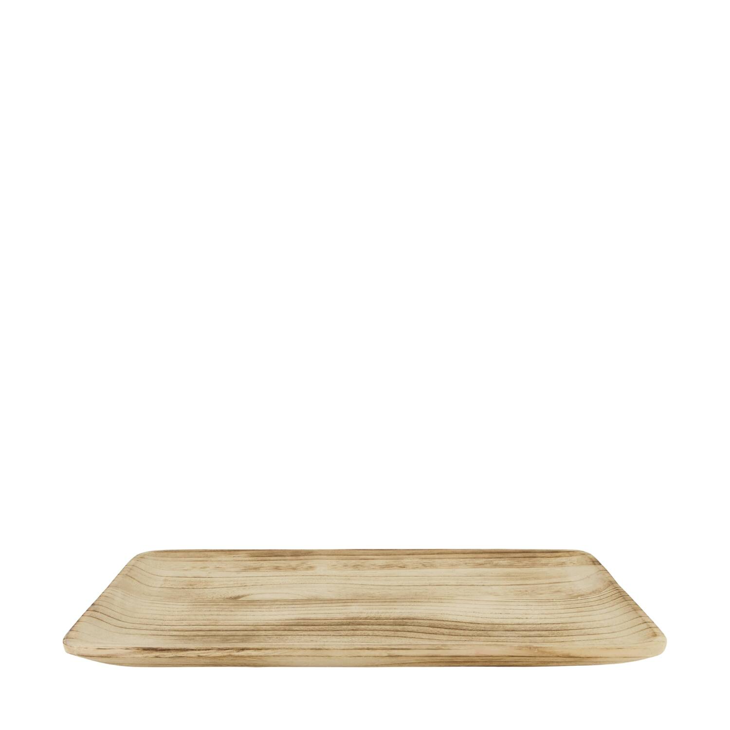 Tray rectangular paulownia wood 43x27x3cm - Natural