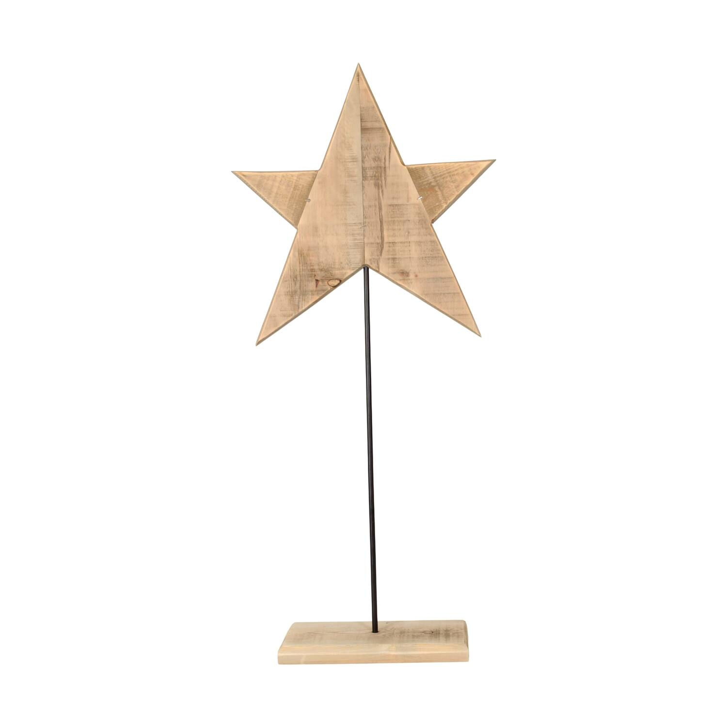 Statue star historic wood 47x18x115cm KD - Natural