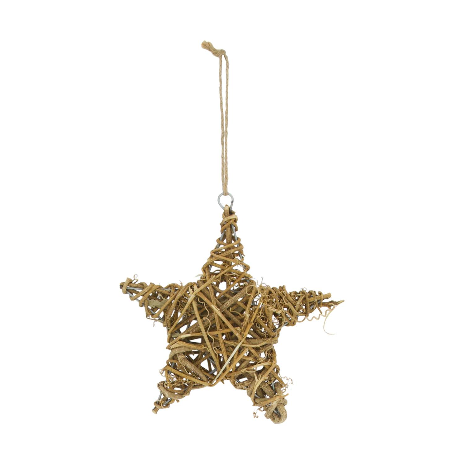 Hanger star rattan 18x4x18cm