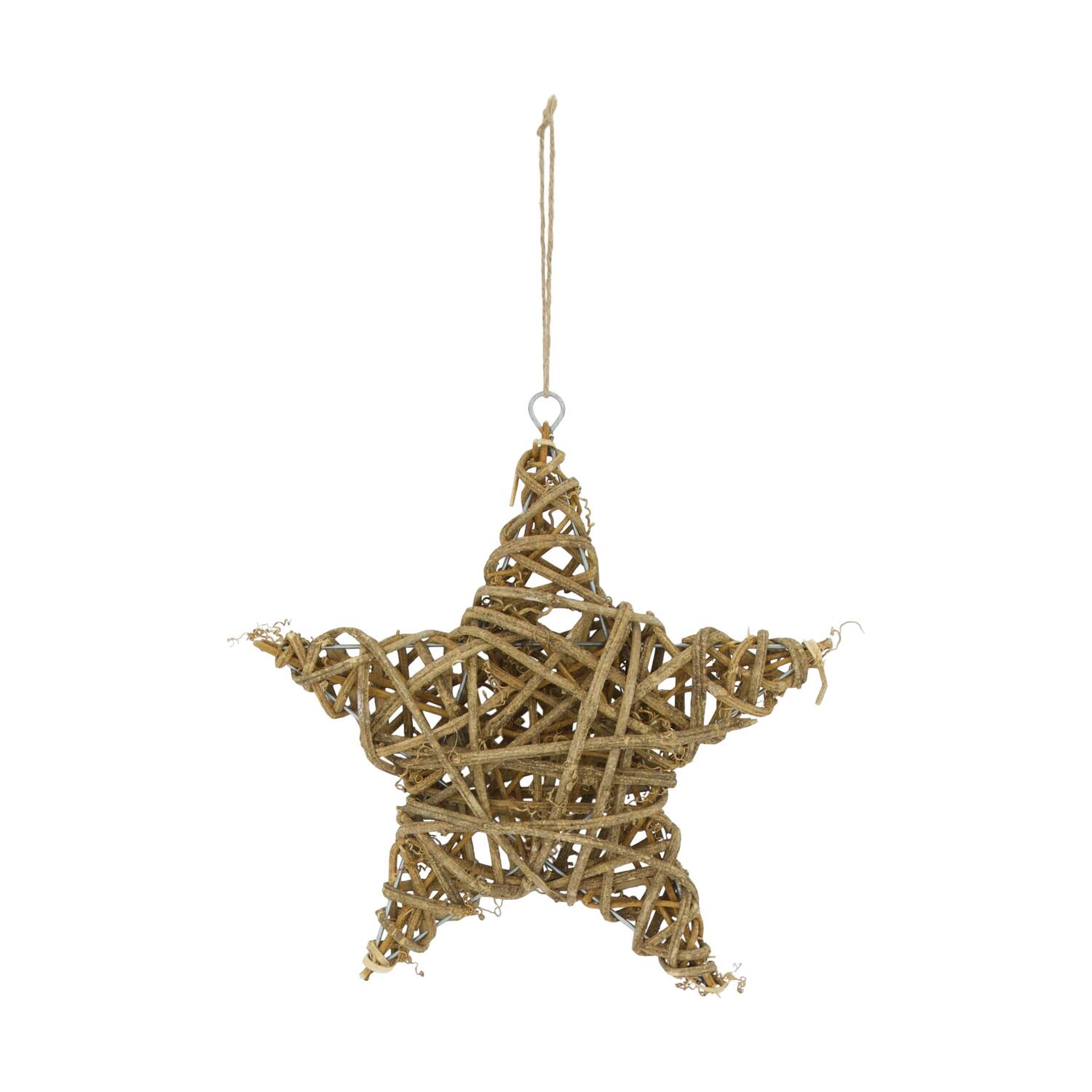 Hanger star rattan 28x5.5x28cm - Natural
