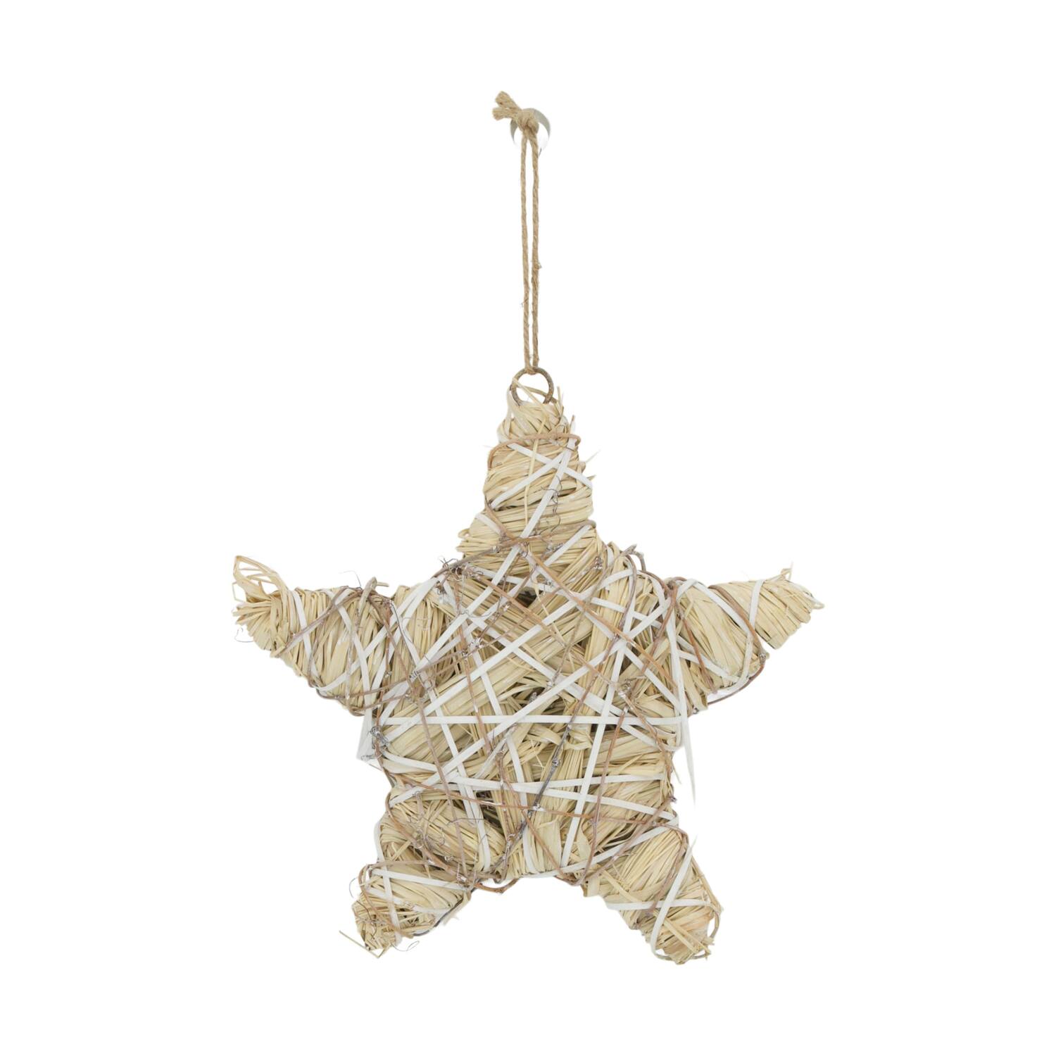 Hanger star grass 28x3x28cm - White