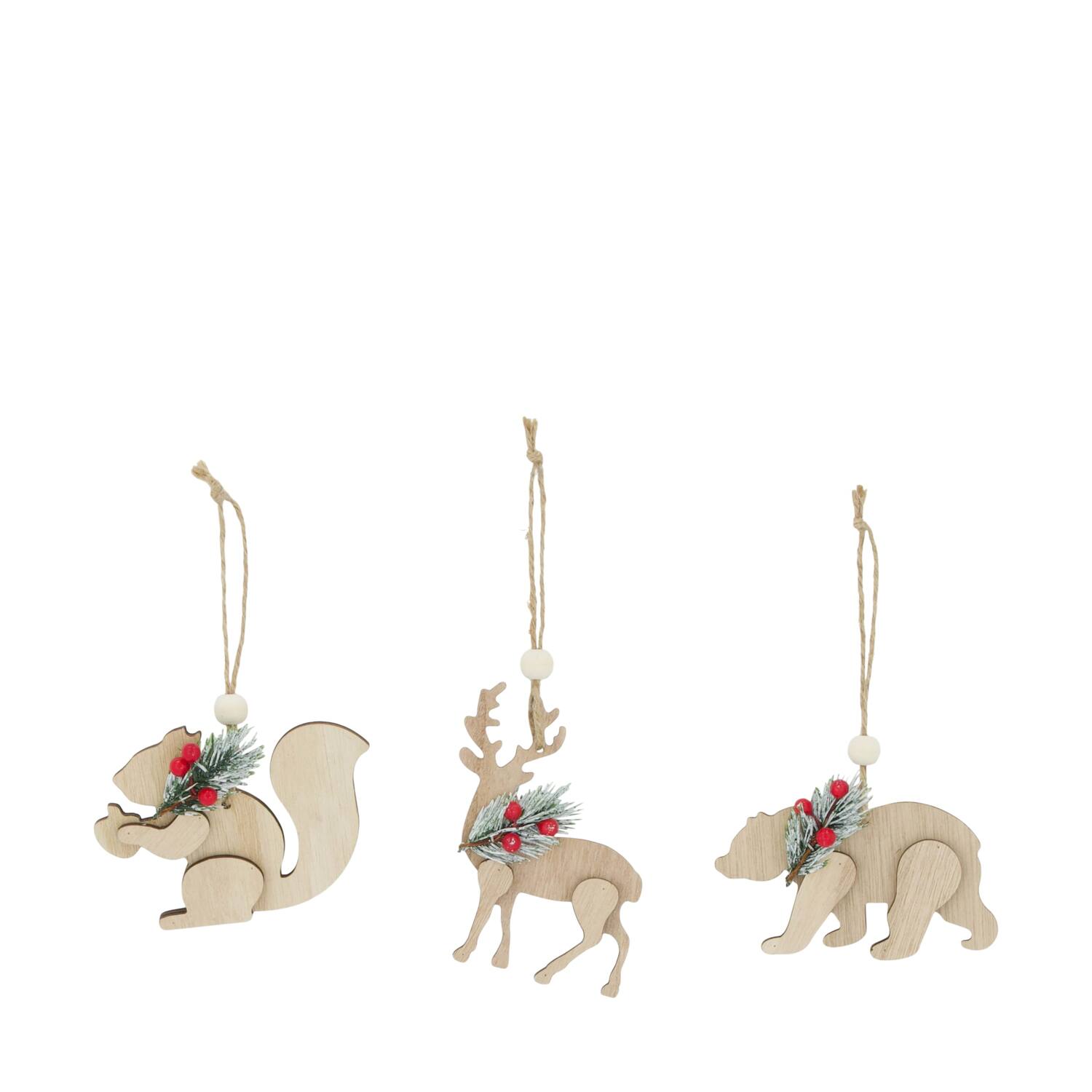 Hanger animal poplar wood 12x12x12cm A/3