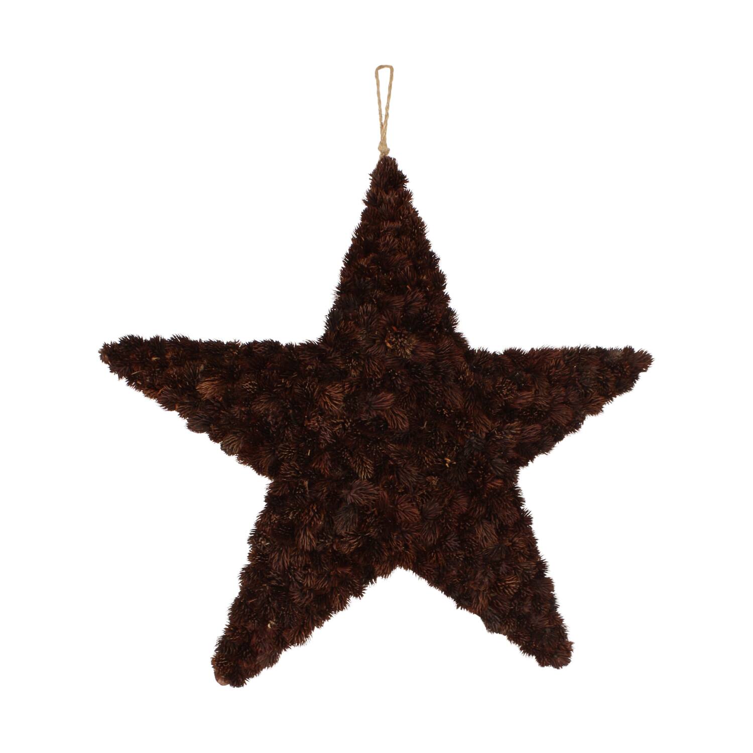 Star pinecone with hanger 72x72x3.5cm