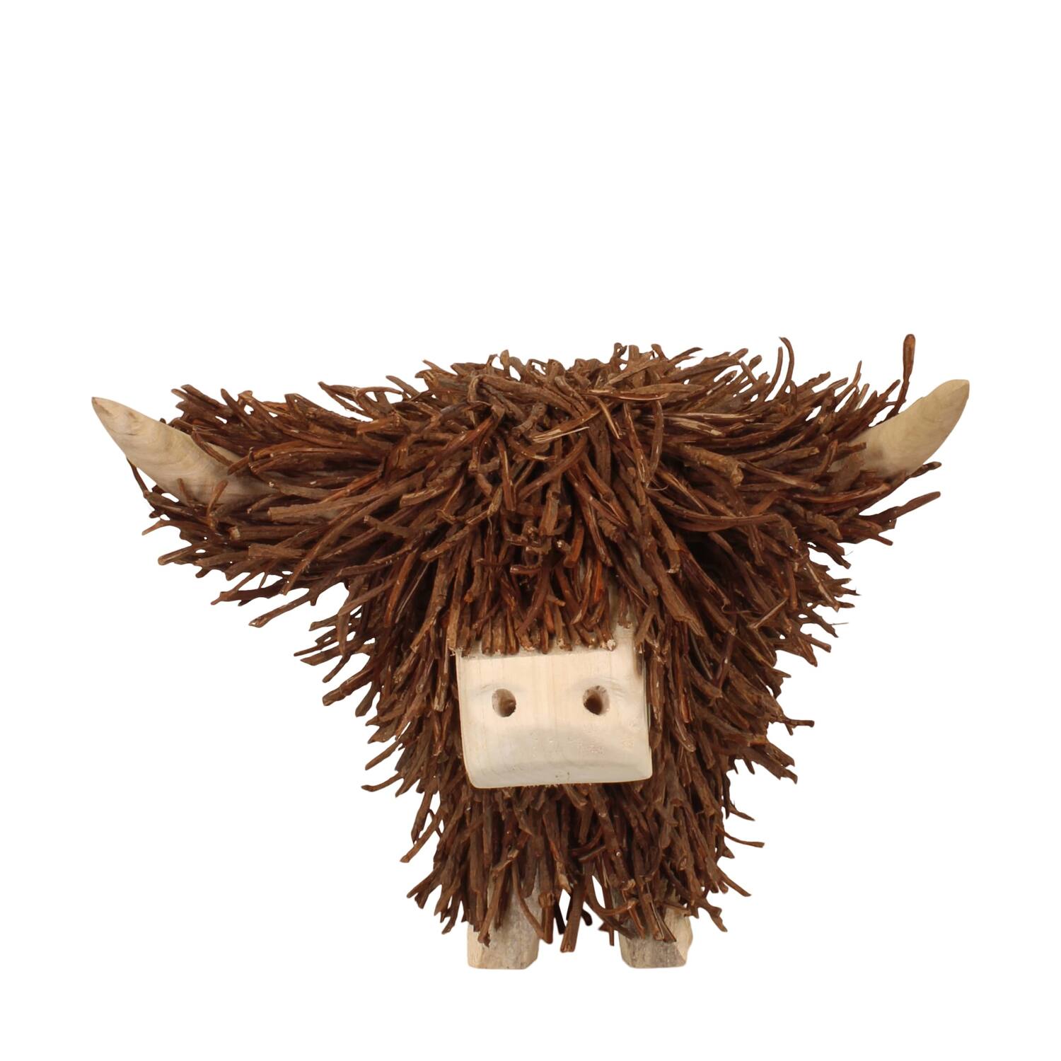 Statue ox rattan 66x39x36cm