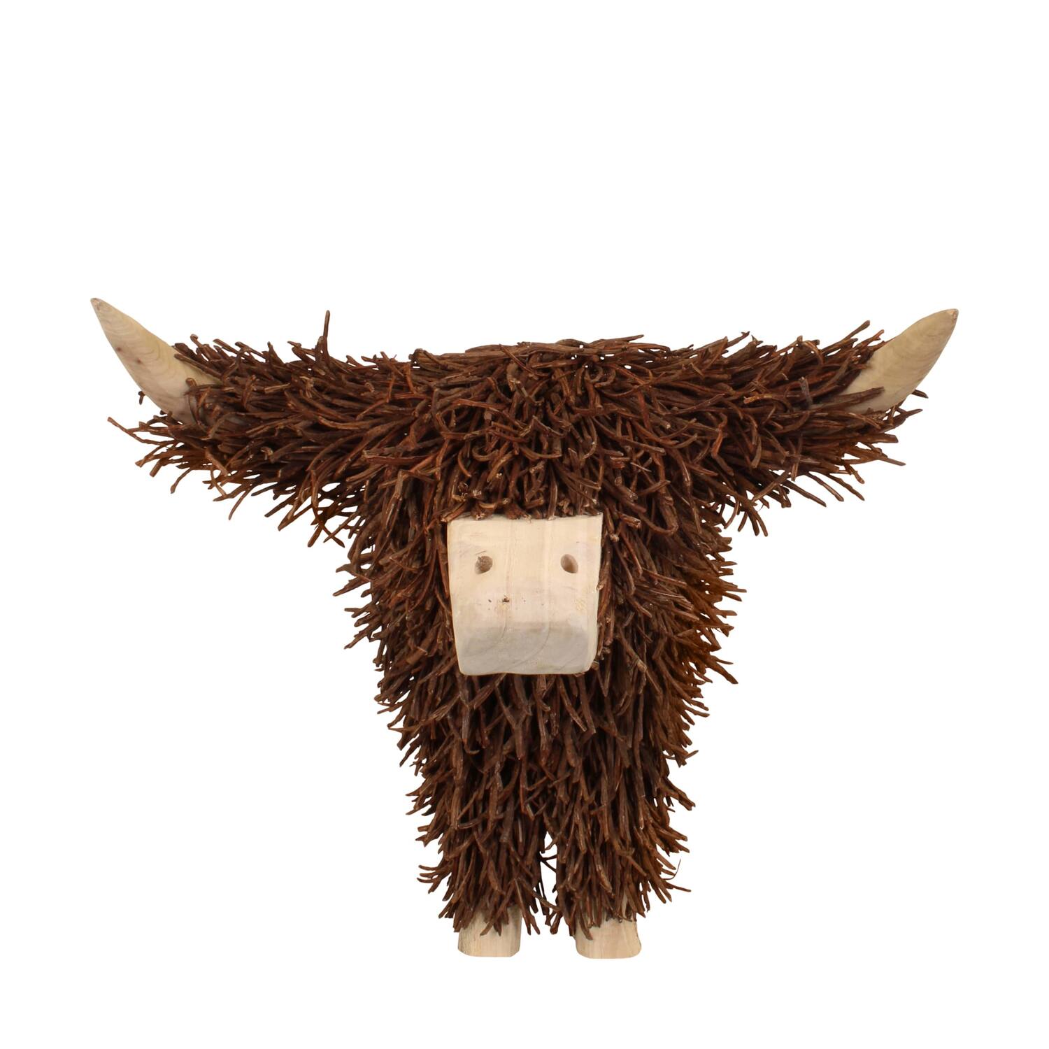 Statue ox rattan 118x63x66cm