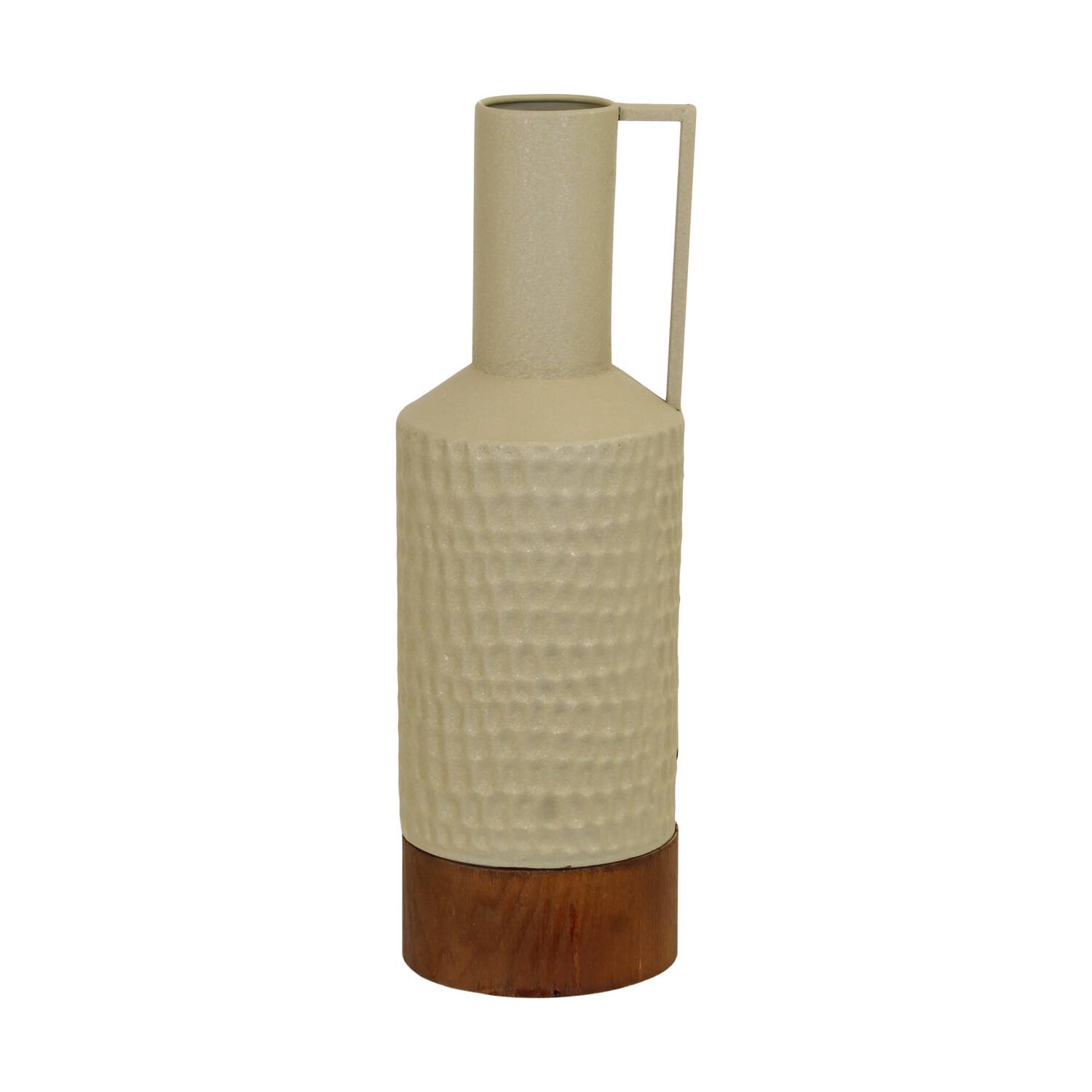 Bottle round metal 14x14x43cm - Green