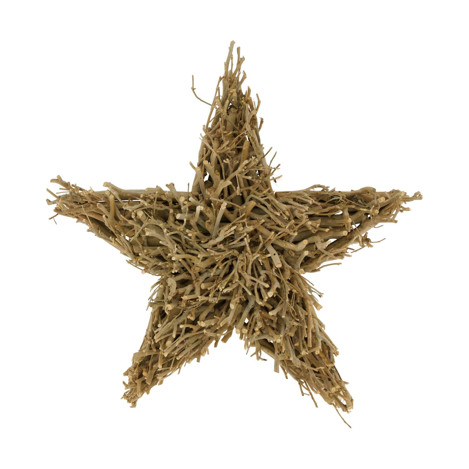 Star tea branch with hanger 54x54x7.5cm - Brown
