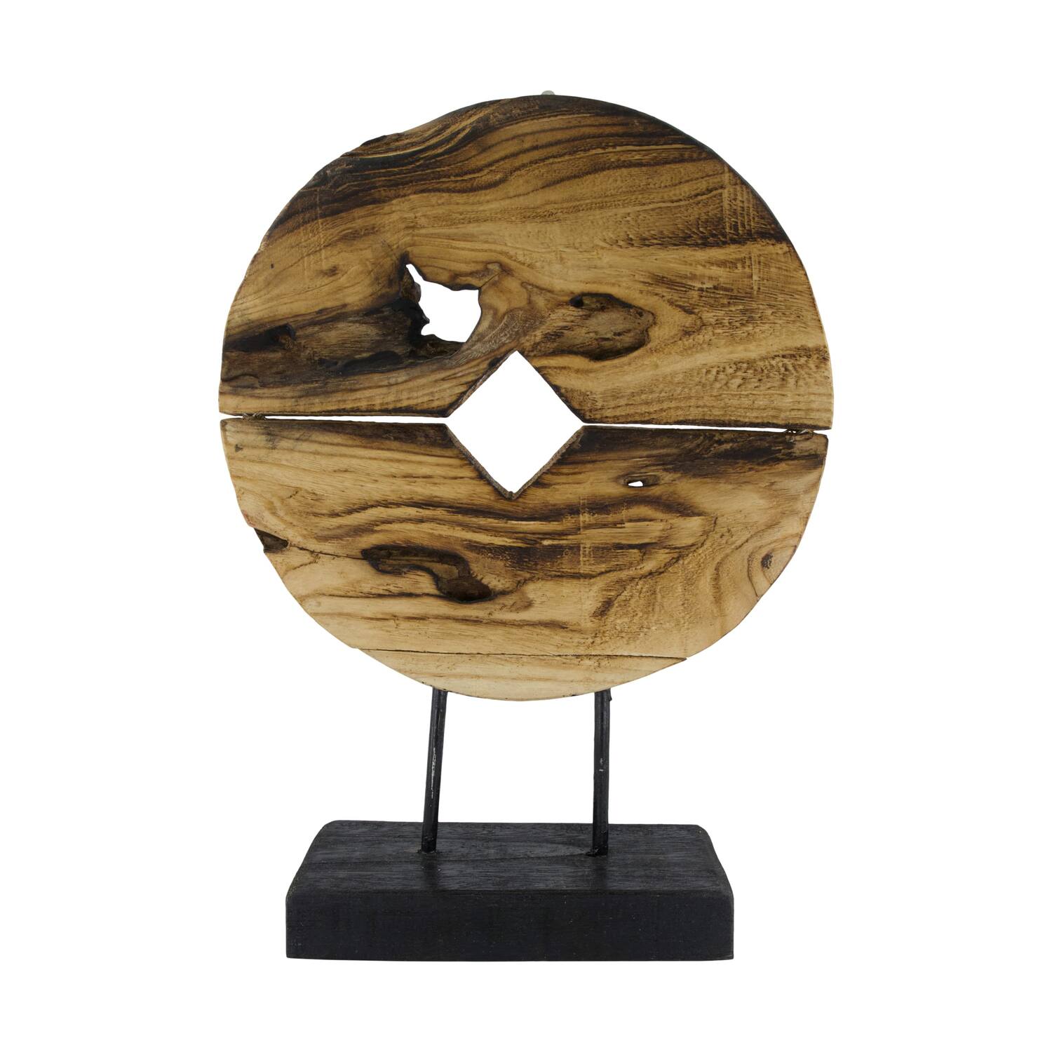 Statue round paulownia wood 34x14x48cm - Natural