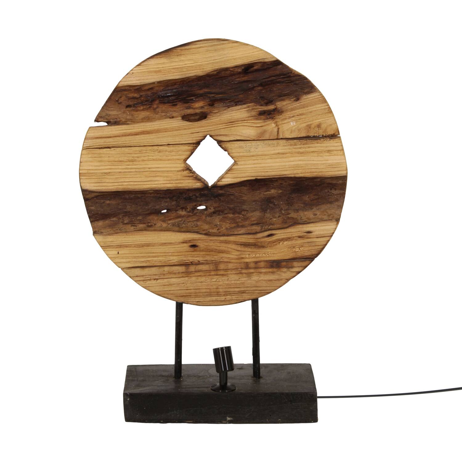 Table lamp paulownia wood 34x14x48cm