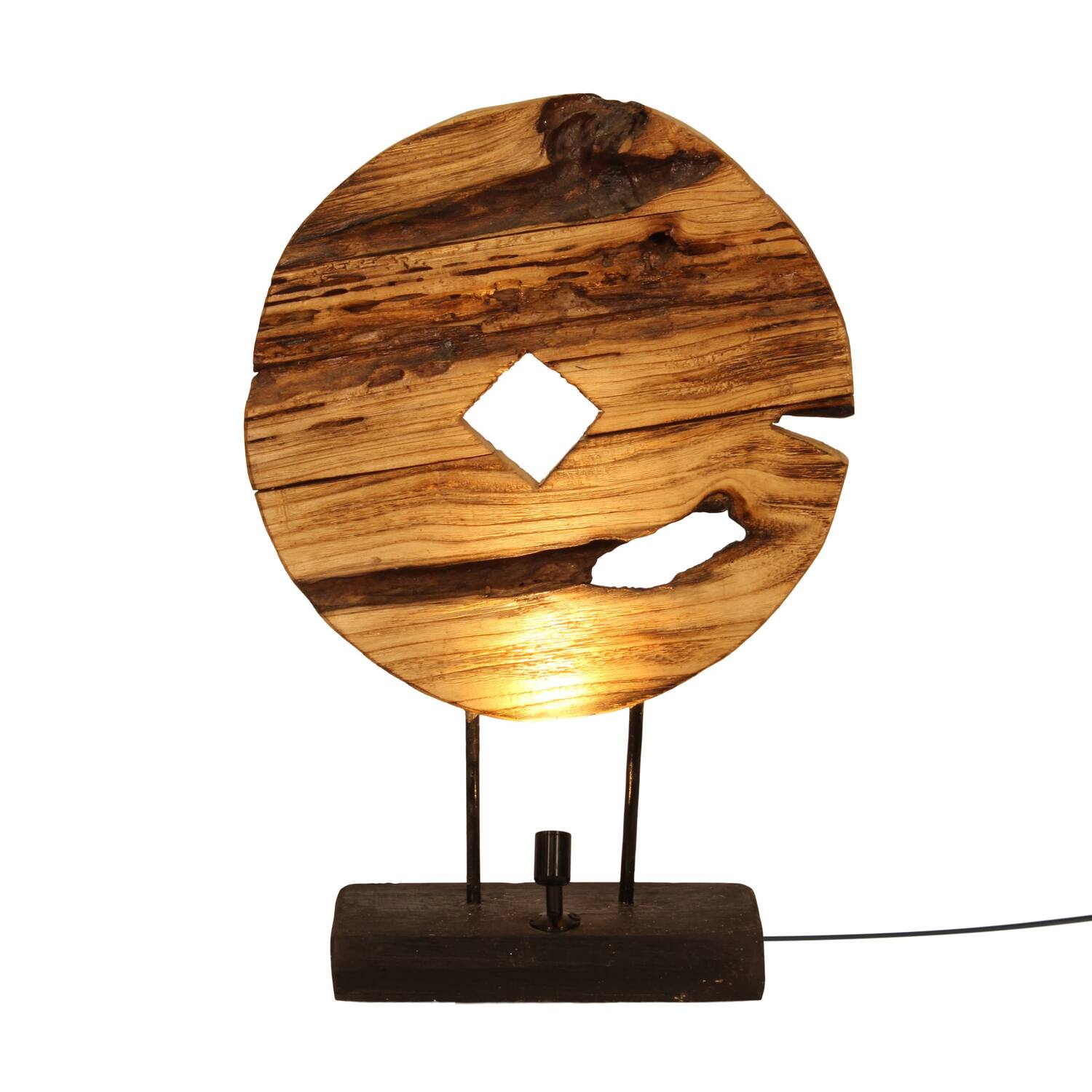 Table lamp paulownia wood 38x14x55cm