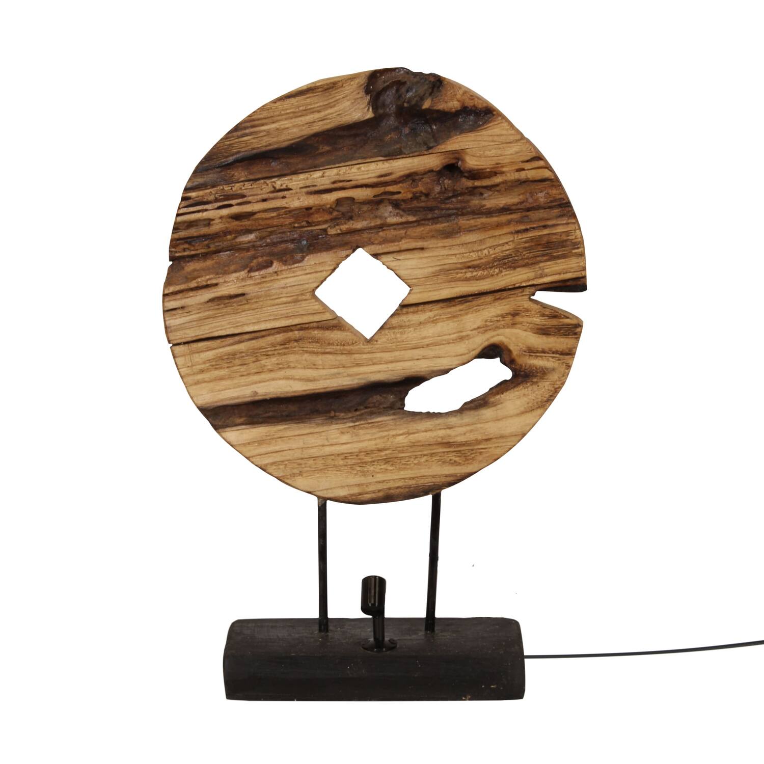 Table lamp paulownia wood 38x14x55cm