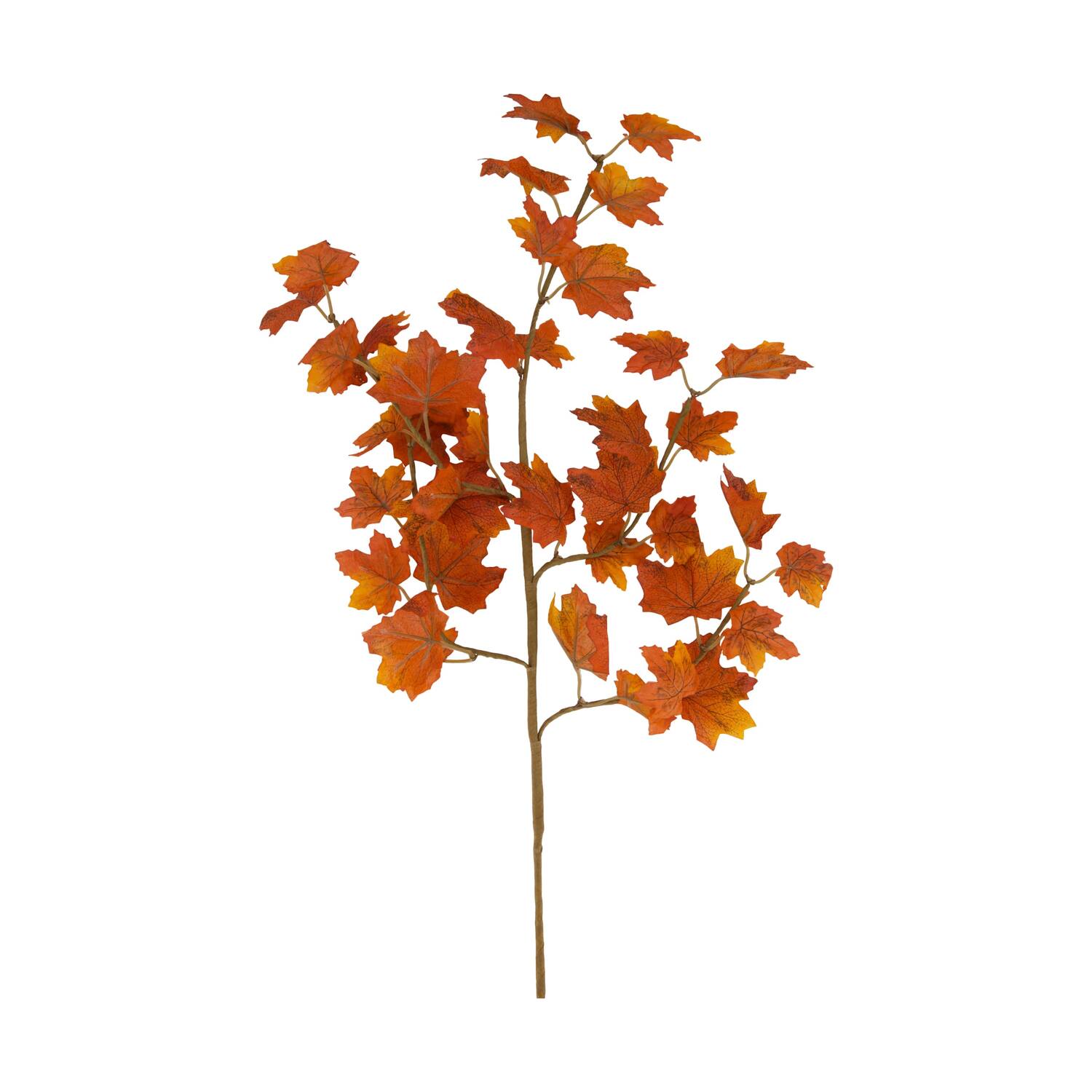 Branch maple leaf artificial 77x30x5cm - Orange
