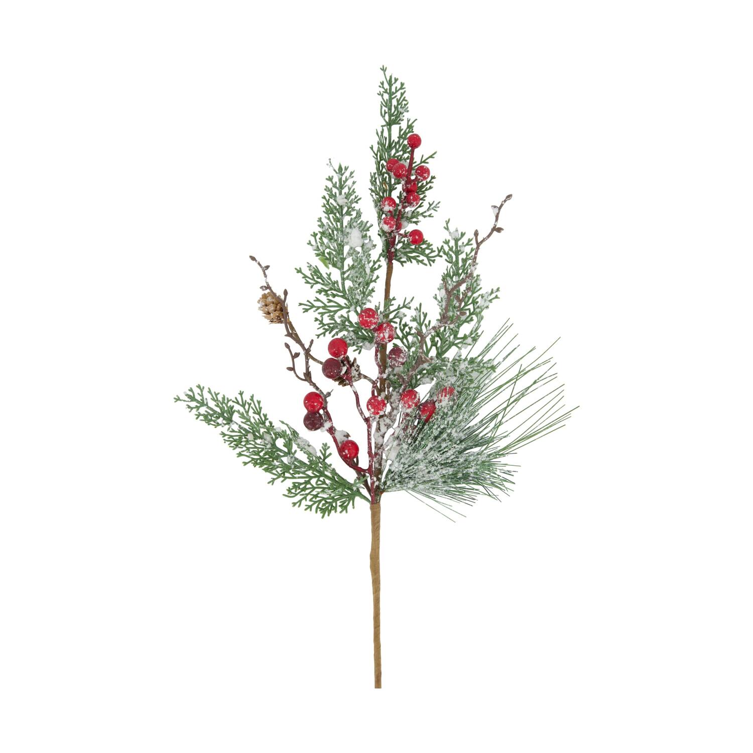 Branch berry and pinecone artificial 77x25x5cm