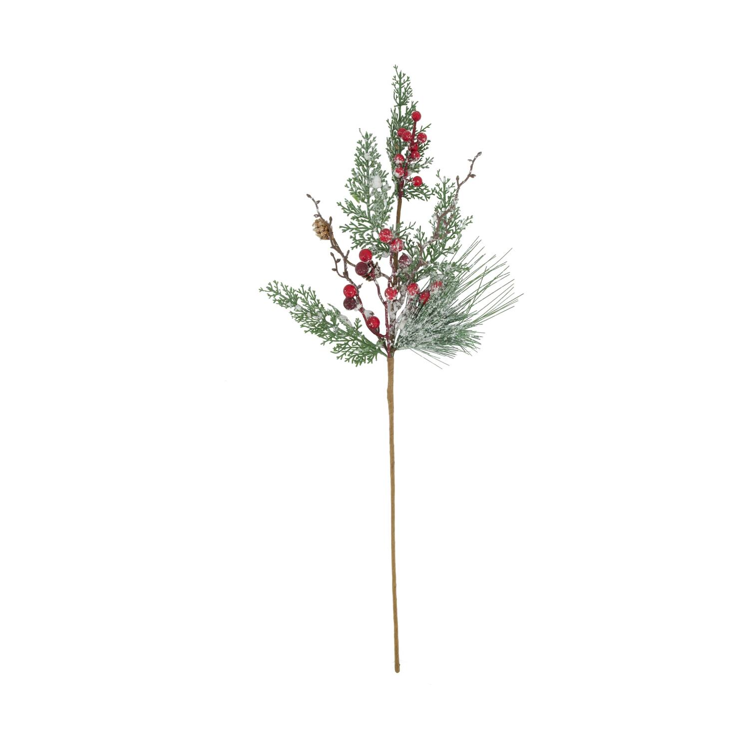 Branch berry and pinecone artificial 77x25x5cm