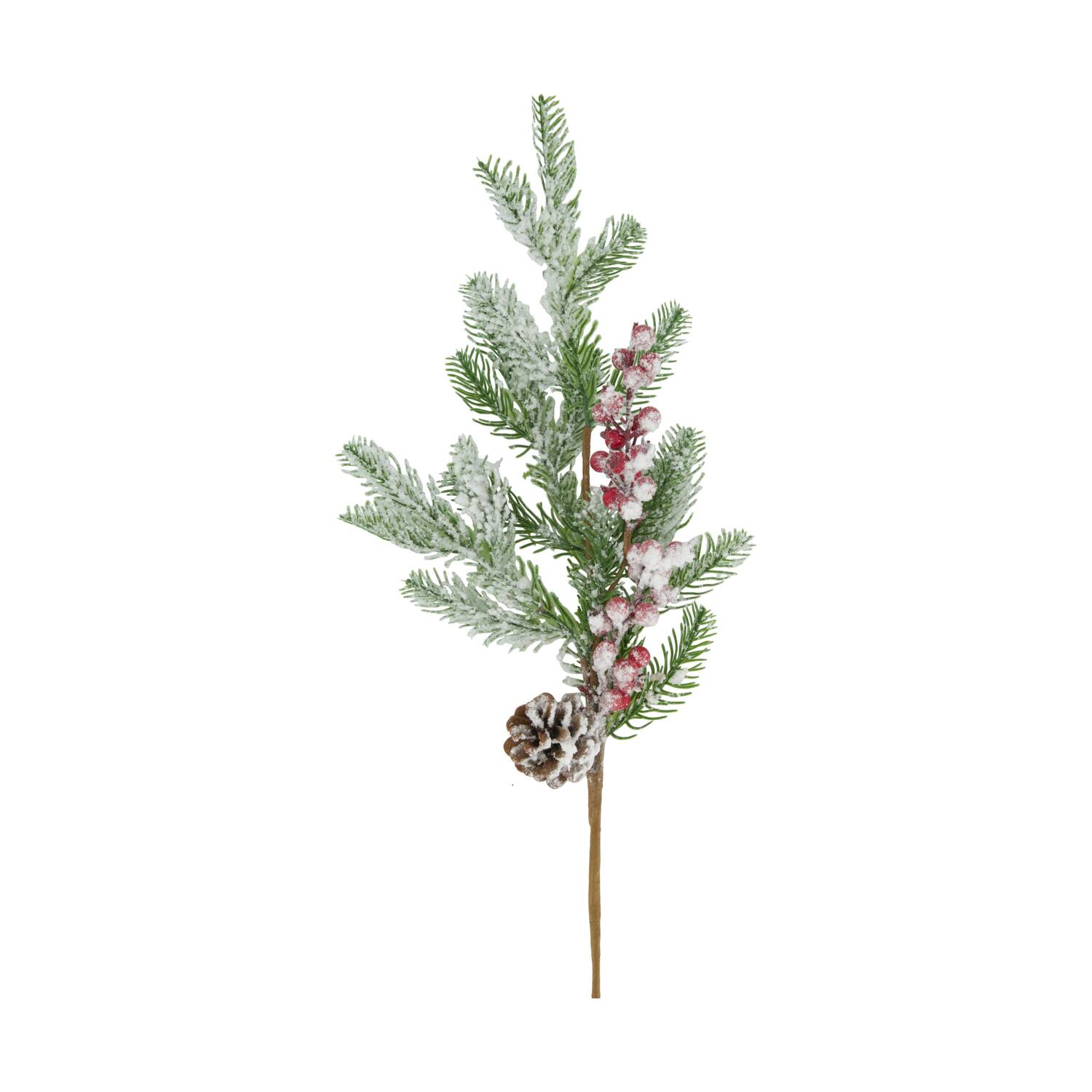 Branch berry and pinecone artificial 77x30x5cm - Green