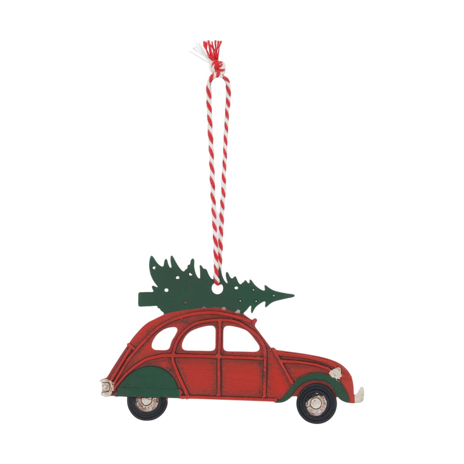 Hanger car tree metal 11x0.3x7cm - Red
