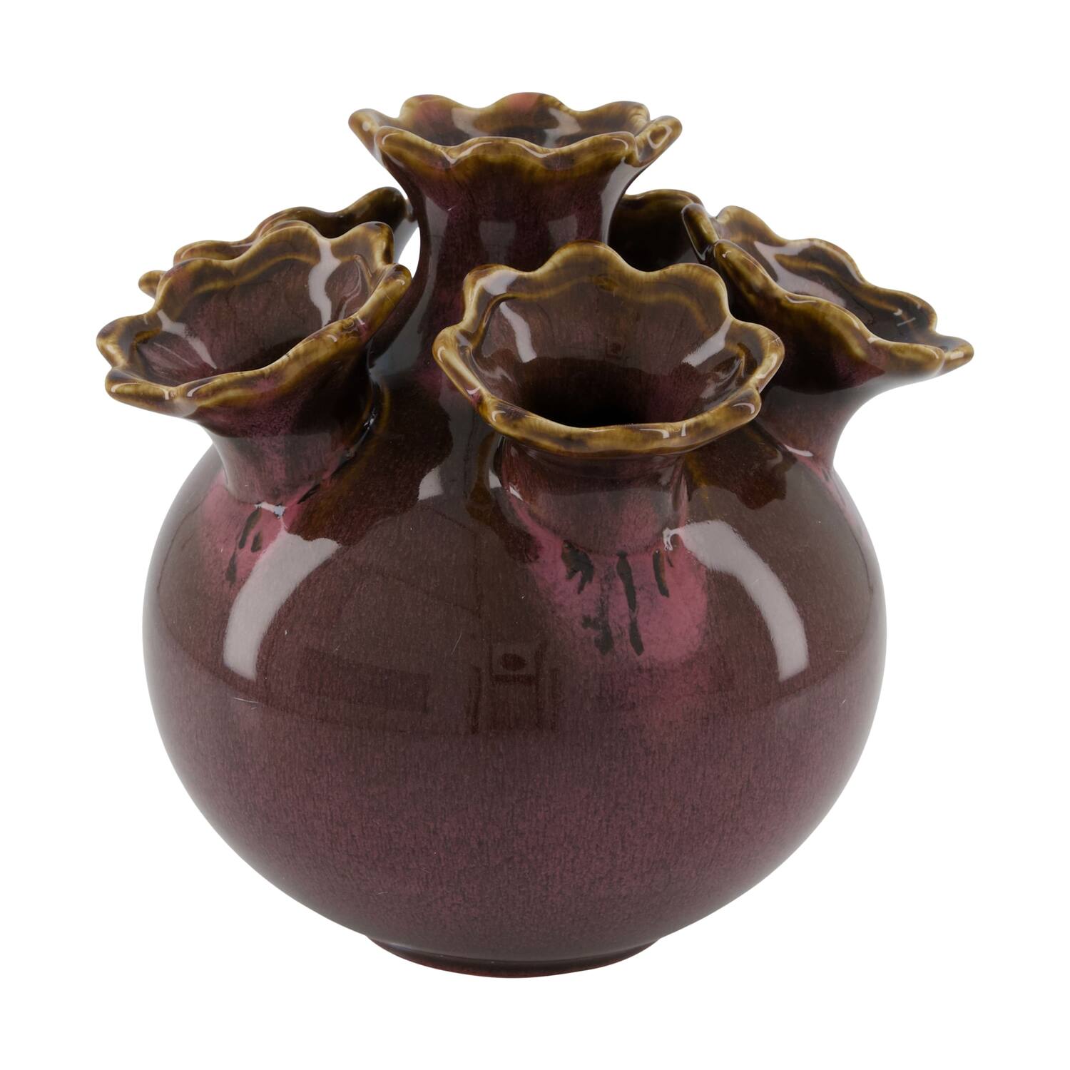 Vase flower ceramic 19.5x19.5x19.5cm - Purple