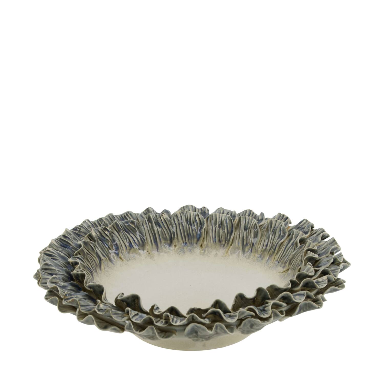 Bowl ceramic 33x33x9.5cm - Grey