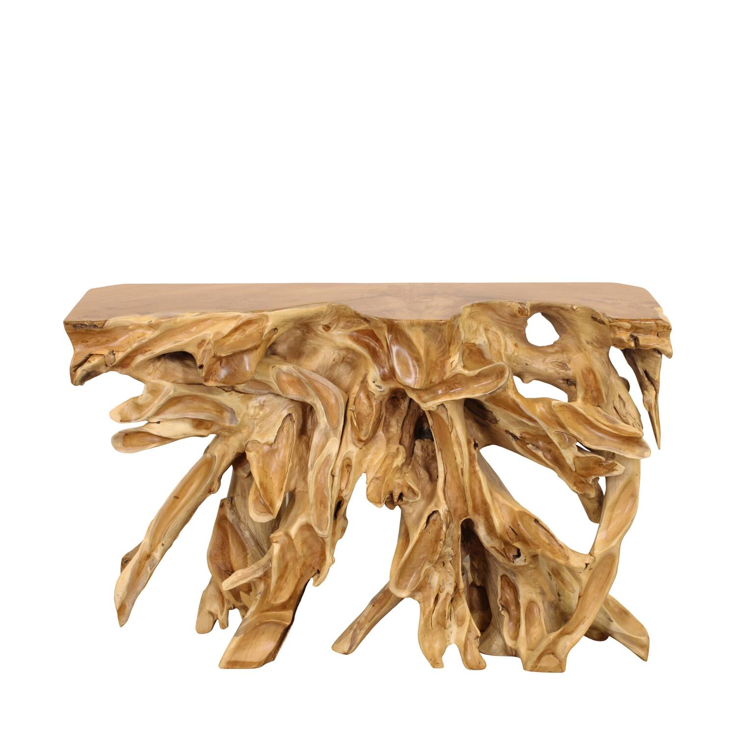 Table rectangular teak wood 118x39x75cm