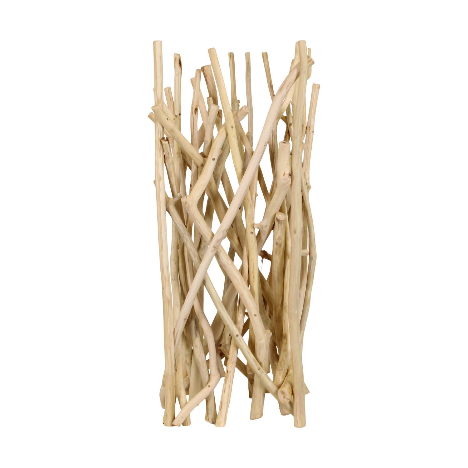 Flower base teak wood square 38x38x100cm Natural