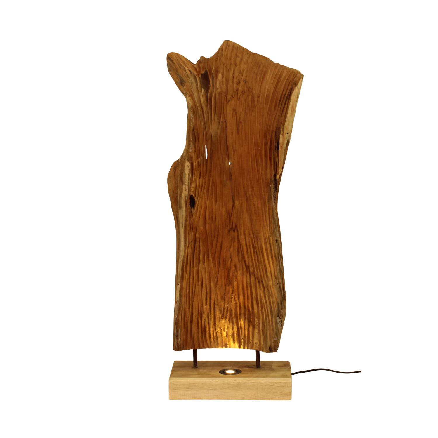 Stehlampe organische Teakholz 28x17x78cm Natur