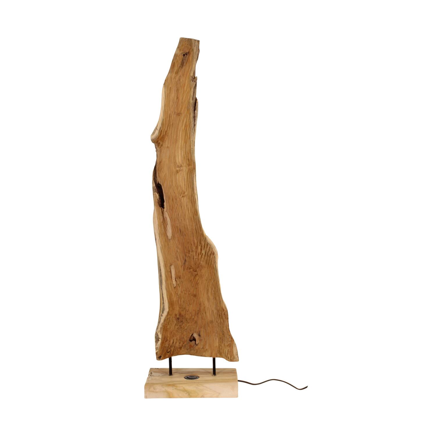 Stehlampe organische Teakholz 30x20x118cm Natur