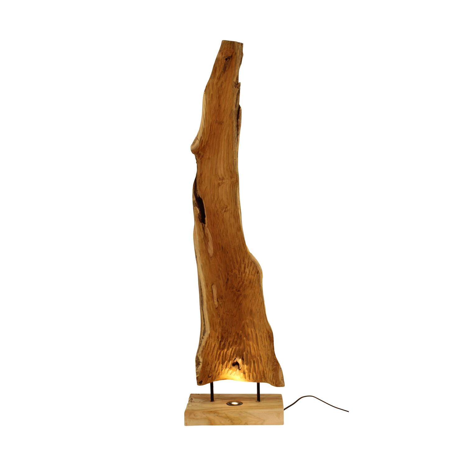 Stehlampe organische Teakholz 30x20x118cm Natur
