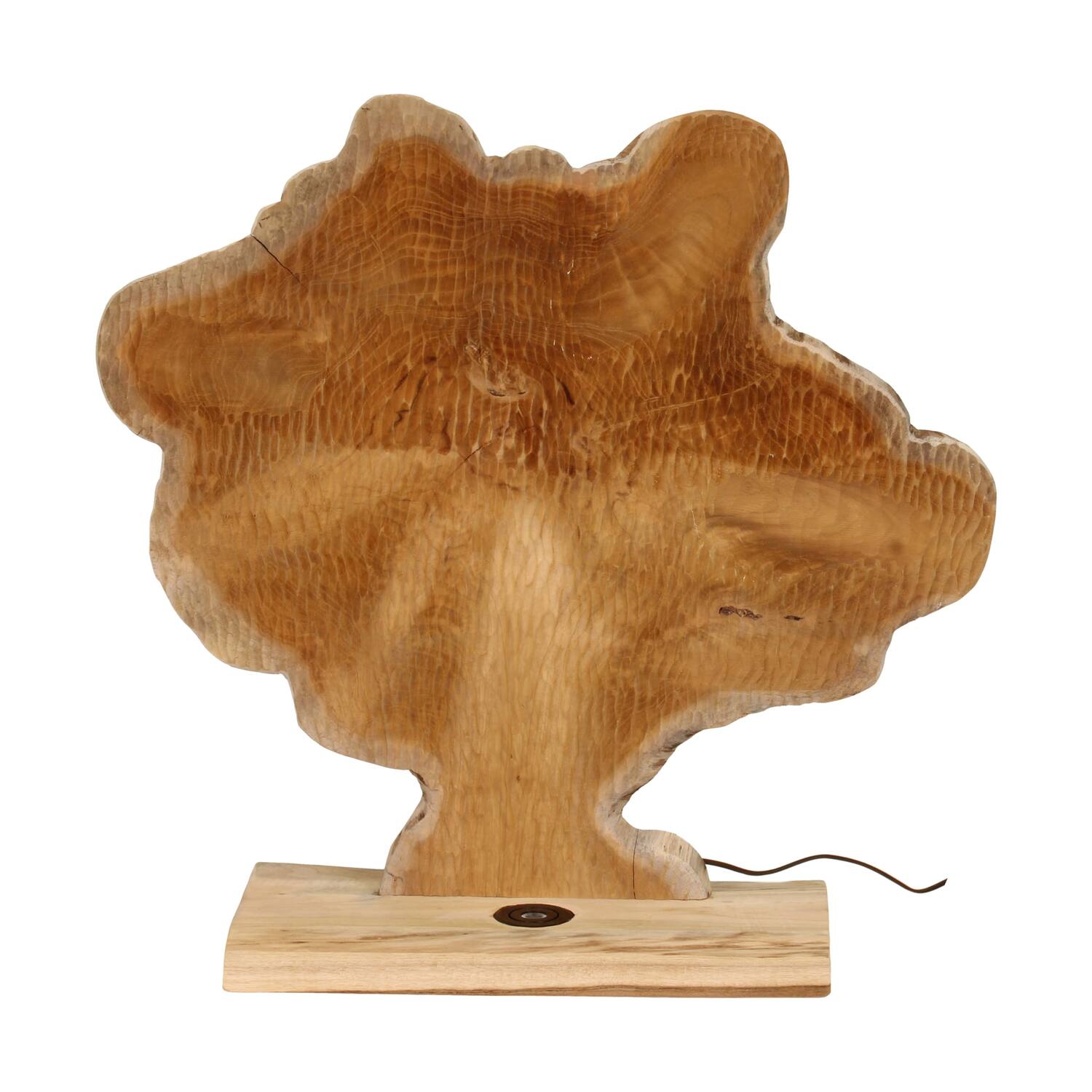Table lamp organic teak wood 58x15x60cm