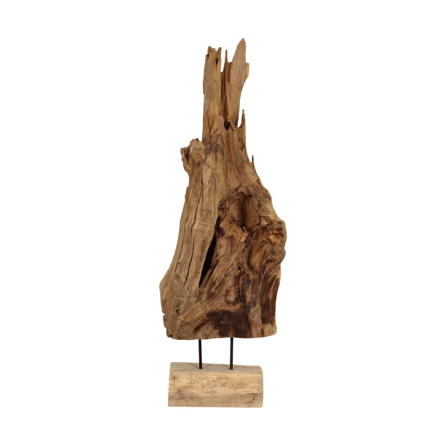 Statue bois de teck 38x28x118cm naturel