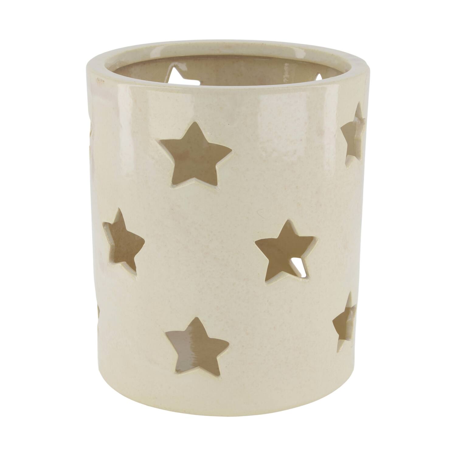 Tealight holder star ceramic 17x17x20cm